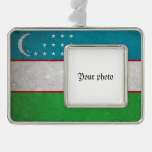 Uzbekistan Silver Plated Framed Ornament