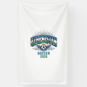Uzbekistan Soccer 2026 Soccer Bold Country Typogra Banner