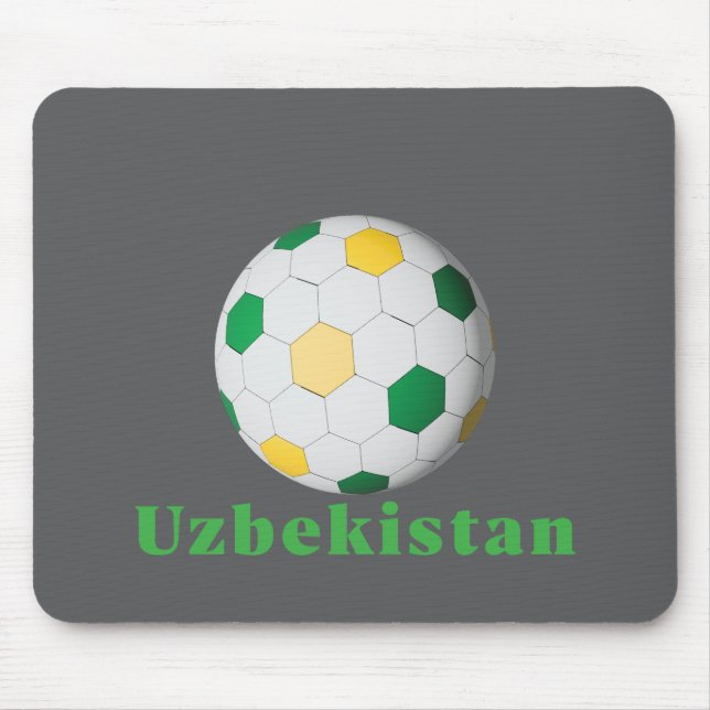 Uzbekistan Soccer Mouse Mat (Front)