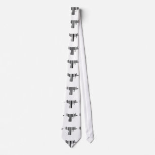 UZI BAR CODE Gun Barcode Pattern Design Tie