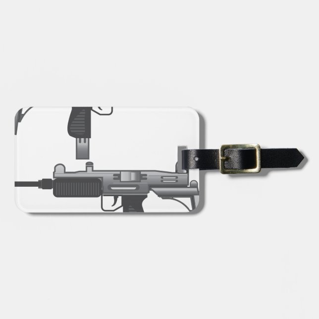 Uzi Gun vector Luggage Tag (Front Horizontal)