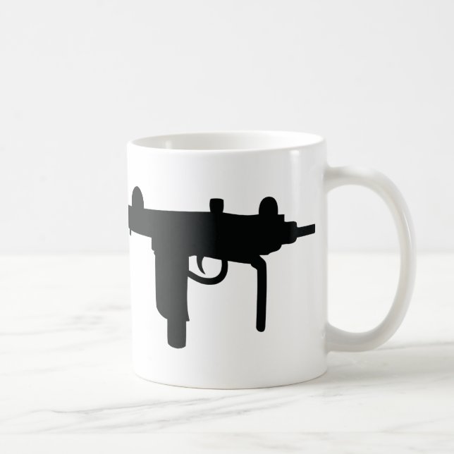 Uzi gun weapon icon coffee mug (Right)