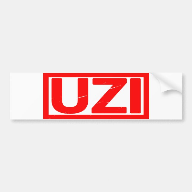Uzi Stamp Bumper Sticker (Front)