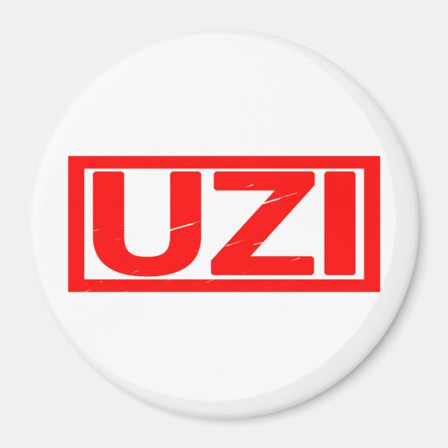 Uzi Stamp Magnet (Front)