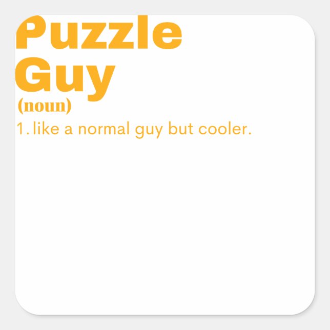 uzzle Guy - Puzzle Square Sticker (Front)