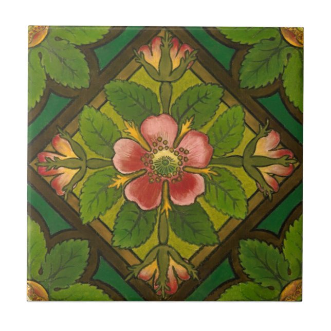 V0012 Victorian Antique Reproduction Ceramic Tile (Front)