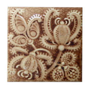 V0027 Victorian Antique Reproduction Ceramic Tile