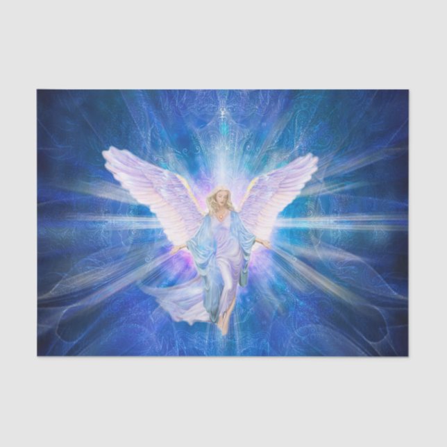 V009-Angel 5 Blue Tissue Paper (Front)