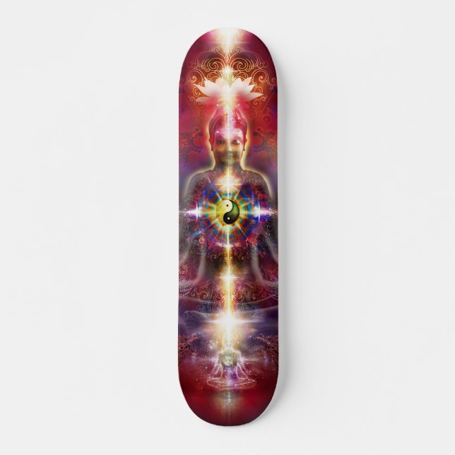 V074 Awake Buddha Dragons Skateboard (Front)
