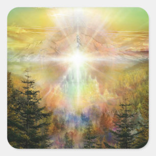 V097 Resilient Mt Shasta Square Sticker