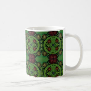 V2 Retro 1970s green and brown design mug