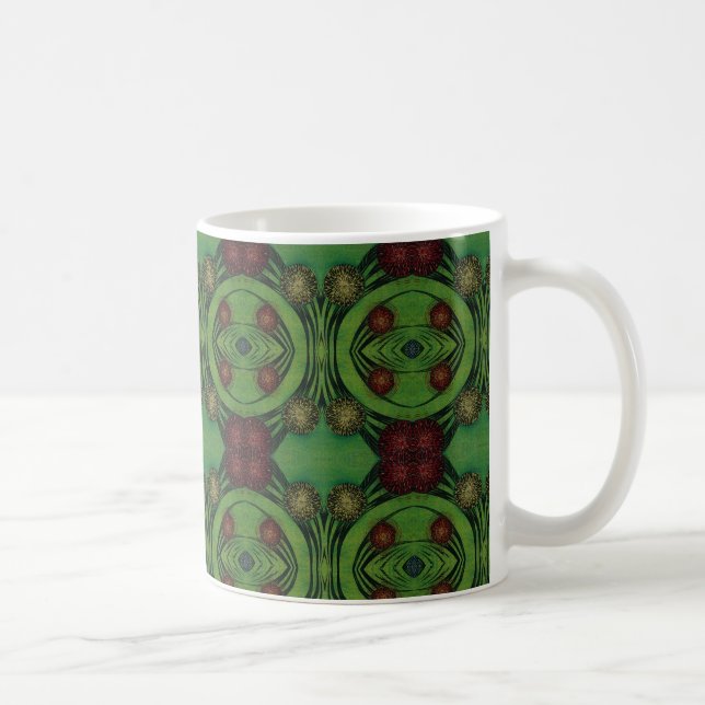 V2 Retro 1970s green and brown design mug (Right)