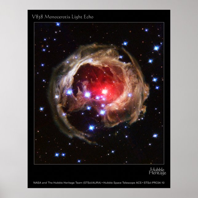 V838MonocerotisLightEcho-2004-10a Poster (Front)