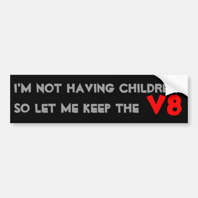 V8 BUMPER STICKER (Front)