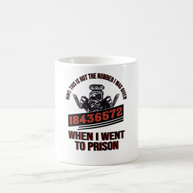 V8 Engine Fan Car Piston 8 Cylinder Mechanic Coffee Mug (Center)