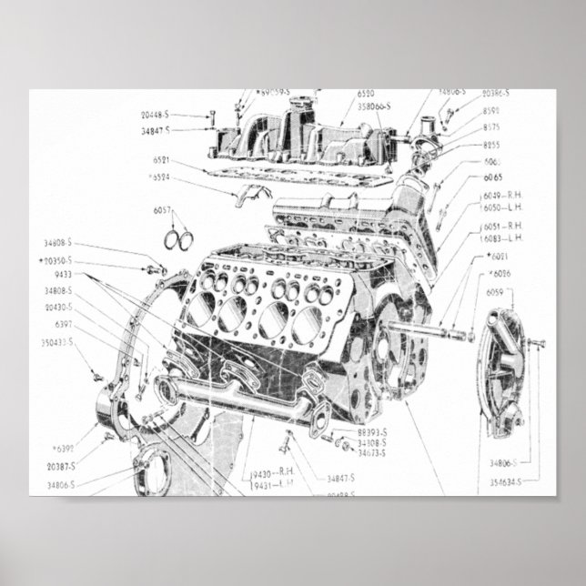 V8 engine poster (Front)