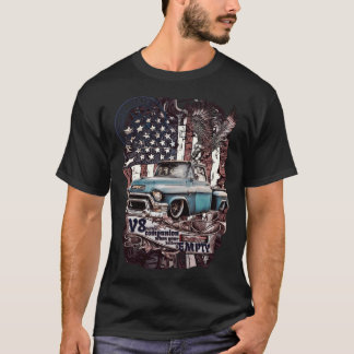 V8 Pickup Truck faithful Friend for animal lover g T-Shirt