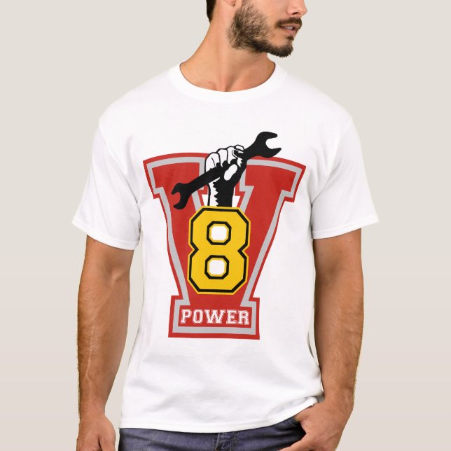 v8 power T-Shirt (Front)