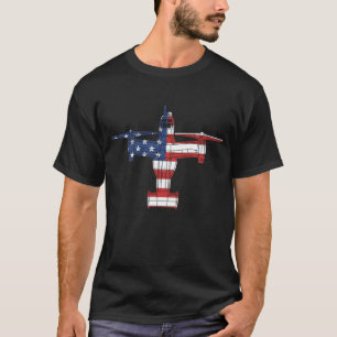 V-22 Osprey Military Helicopter American Flag V22 T-Shirt