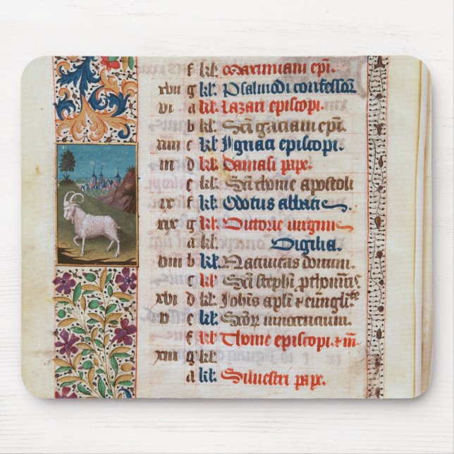 V.25-3 Fol.12v The Month of December Mouse Mat (Front)