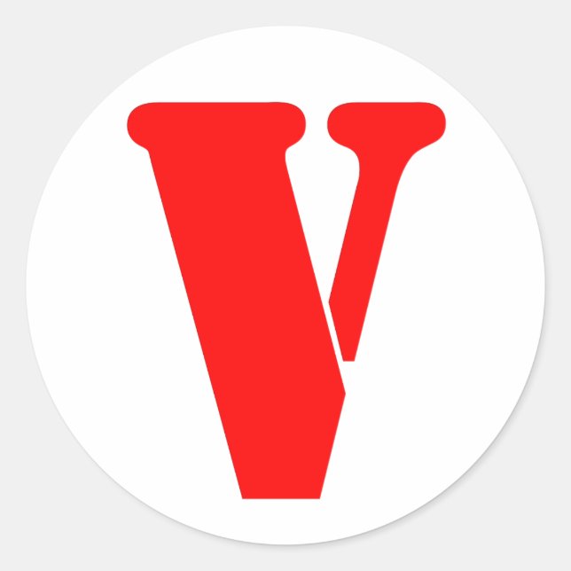 V_2 CLASSIC ROUND STICKER (Front)