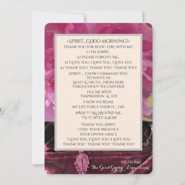 V.2 GOOD MORNING Inspiration and joy! Thank You Card (Front)