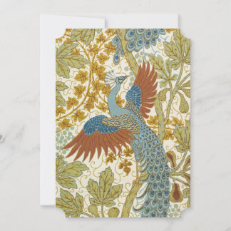 V&A Blue Fig & Peacock Greeting Card