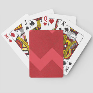 V-Cut Tomato Red Modern Playing Cards – Customise