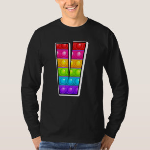 V Cutest Capital Letter v Alphabet Funny Poppin Ki T-Shirt