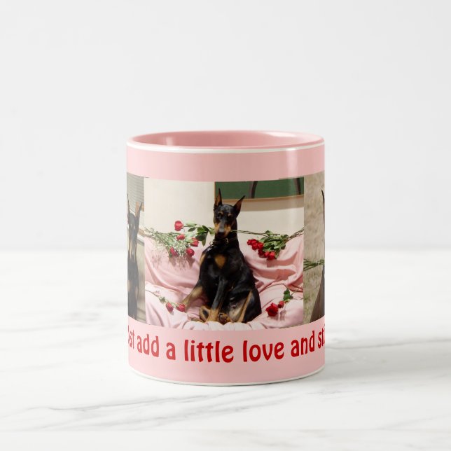 V-day 2009 012, Charlie.Roses.face.jpeg, Zelda ... Two-Tone Coffee Mug (Center)