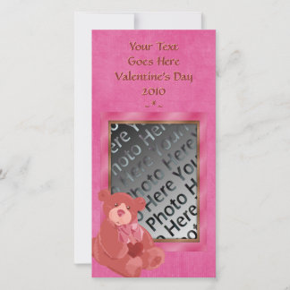 V-Day Teddy Bear Photo Card
