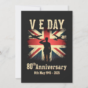 V-E Day 80th Anniversary Victory In Europe WWII Invitation