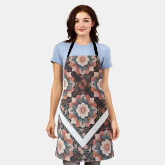 V Floral Apron