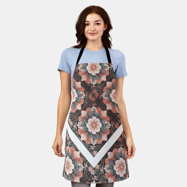 V Floral Apron (Worn)