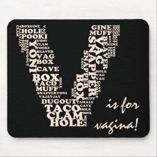 V for vagina victory in Michigan Mouse Mat