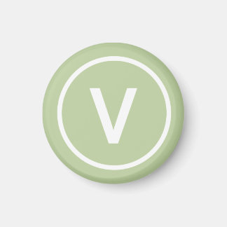V for Vegan diet logo natural personalised Magnet