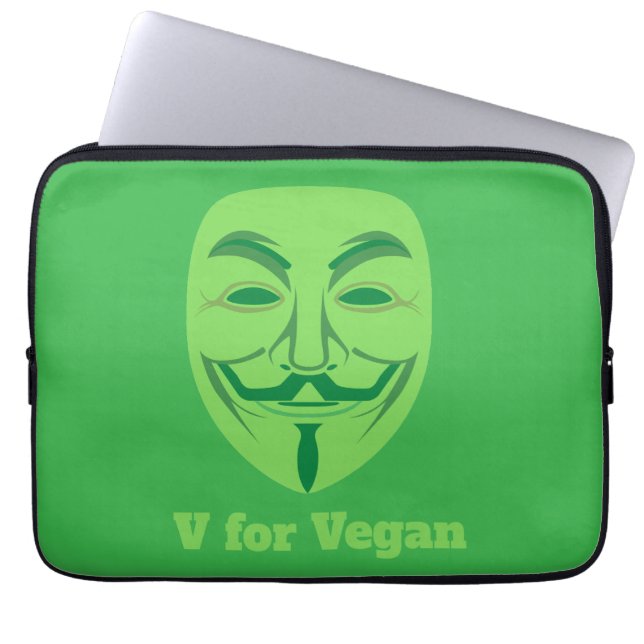 V for vegan laptop sleeve (Front)