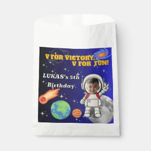 V For Victory V For Fun Astronaut Boy Birthday Favour Bags