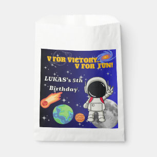 V For Victory V For Fun Astronaut Boy Birthday Favour Bags