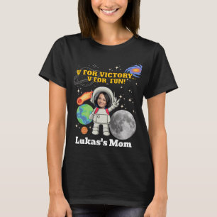 V For Victory V For Fun Astronaut Boy Birthday T-Shirt