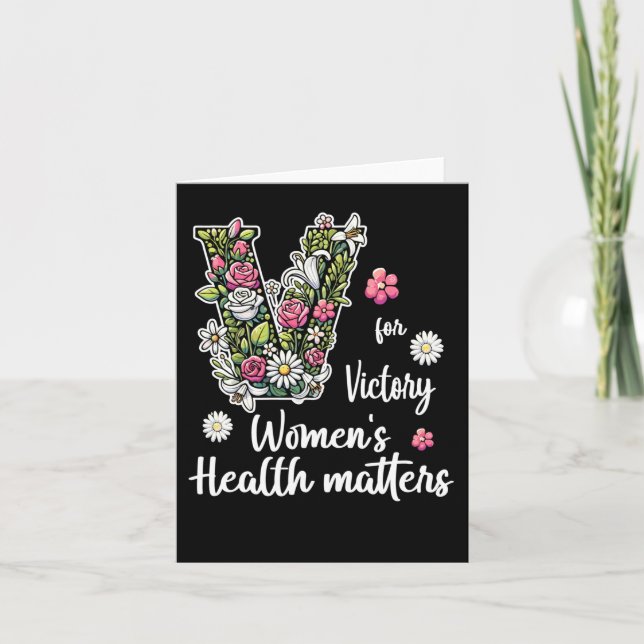 V For Victory; Women's Health S  Card (Front)