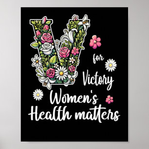 V For Victory; Women's Health S  Poster
