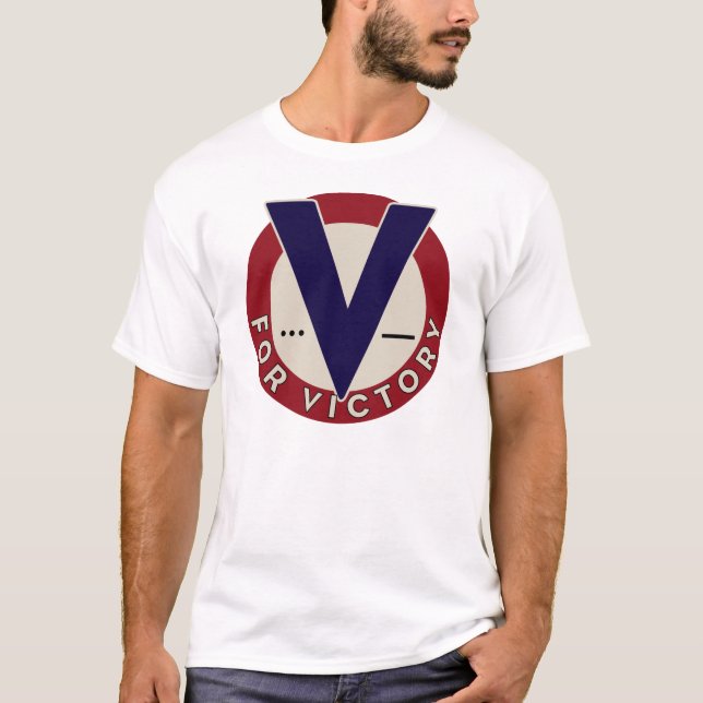 V For Victory! - WW2 T-Shirt (Front)