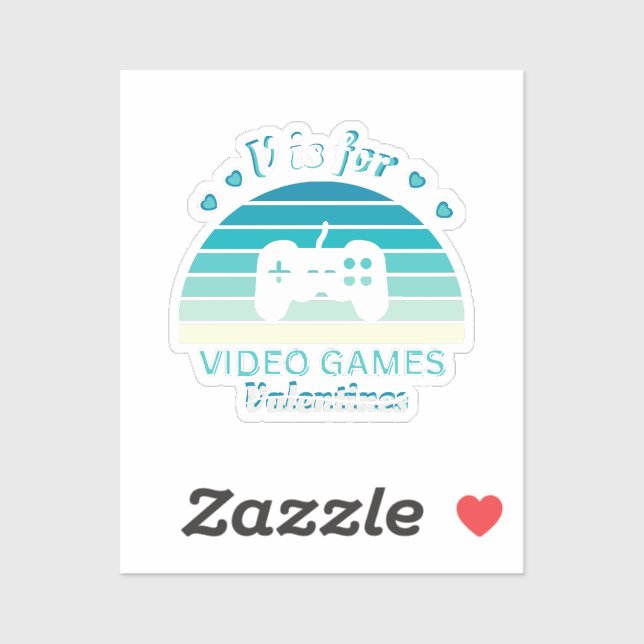 V for Video Games Not Valentines - Funny Retro Col (Sheet)