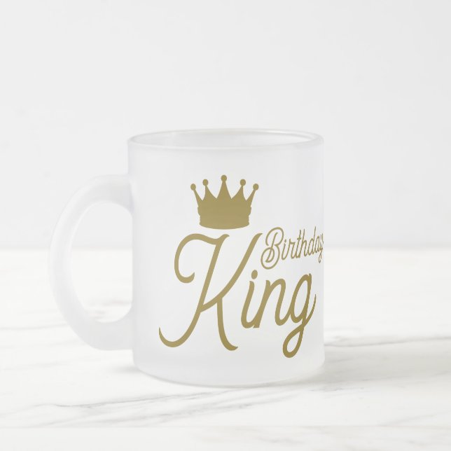 V FROSTED GLASS COFFEE MUG (Left)