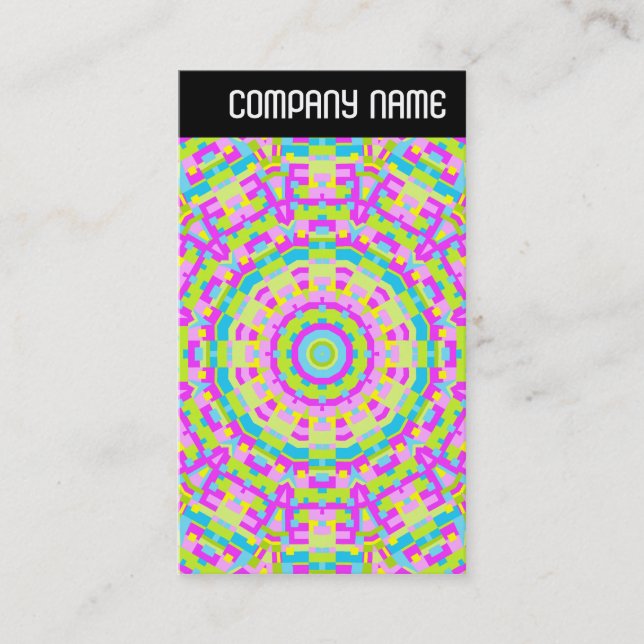 V Header - Colourful Kaleidoscope 03 Business Card (Front)