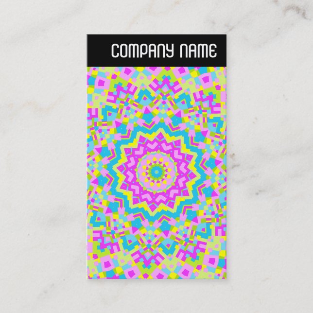 V Header - Colourful Kaleidoscope 04 Business Card (Front)