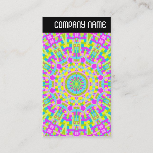 V Header - Colourful Kaleidoscope 05 Business Card (Front)