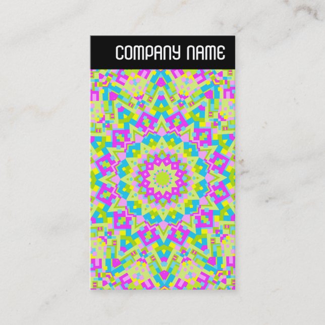V Header - Colourful Kaleidoscope 07 Business Card (Front)