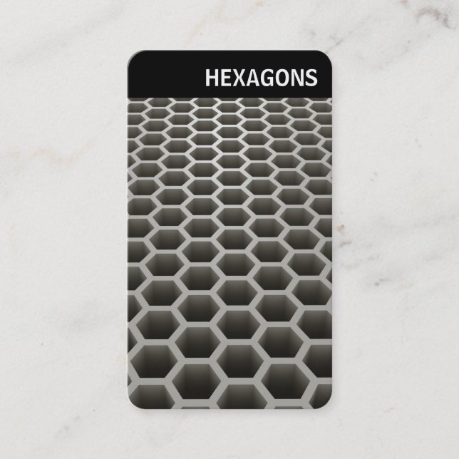 V Header - Honeycomb Perspective Warm Business Card (Front)